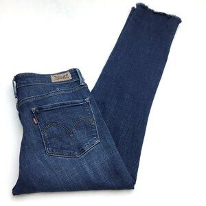Levi's Women's Skinny Jeans Mid Rise Frayed Hems Stretch size 6 length 28"